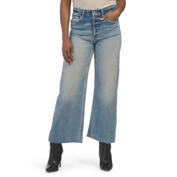 RE/DONE BELLA High Rise Wide Leg Crop Pants